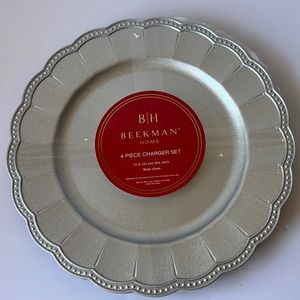 Beekman Home 4 Piece Charger Set New